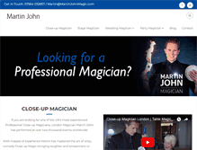 Tablet Screenshot of martinjohnmagic.com